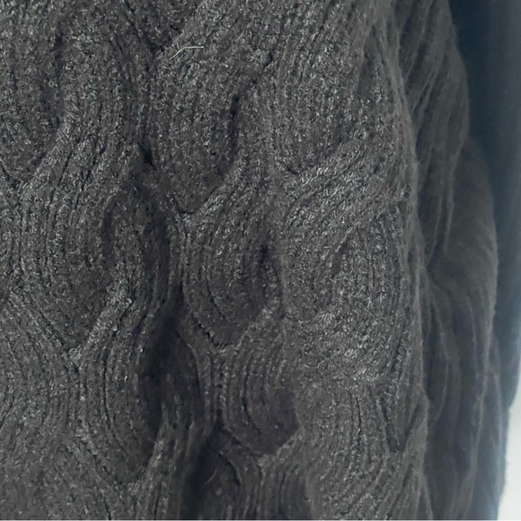 Calvin Klein black cowl neck classic pullover chain stitch sweater Size L - Picture 11 of 14